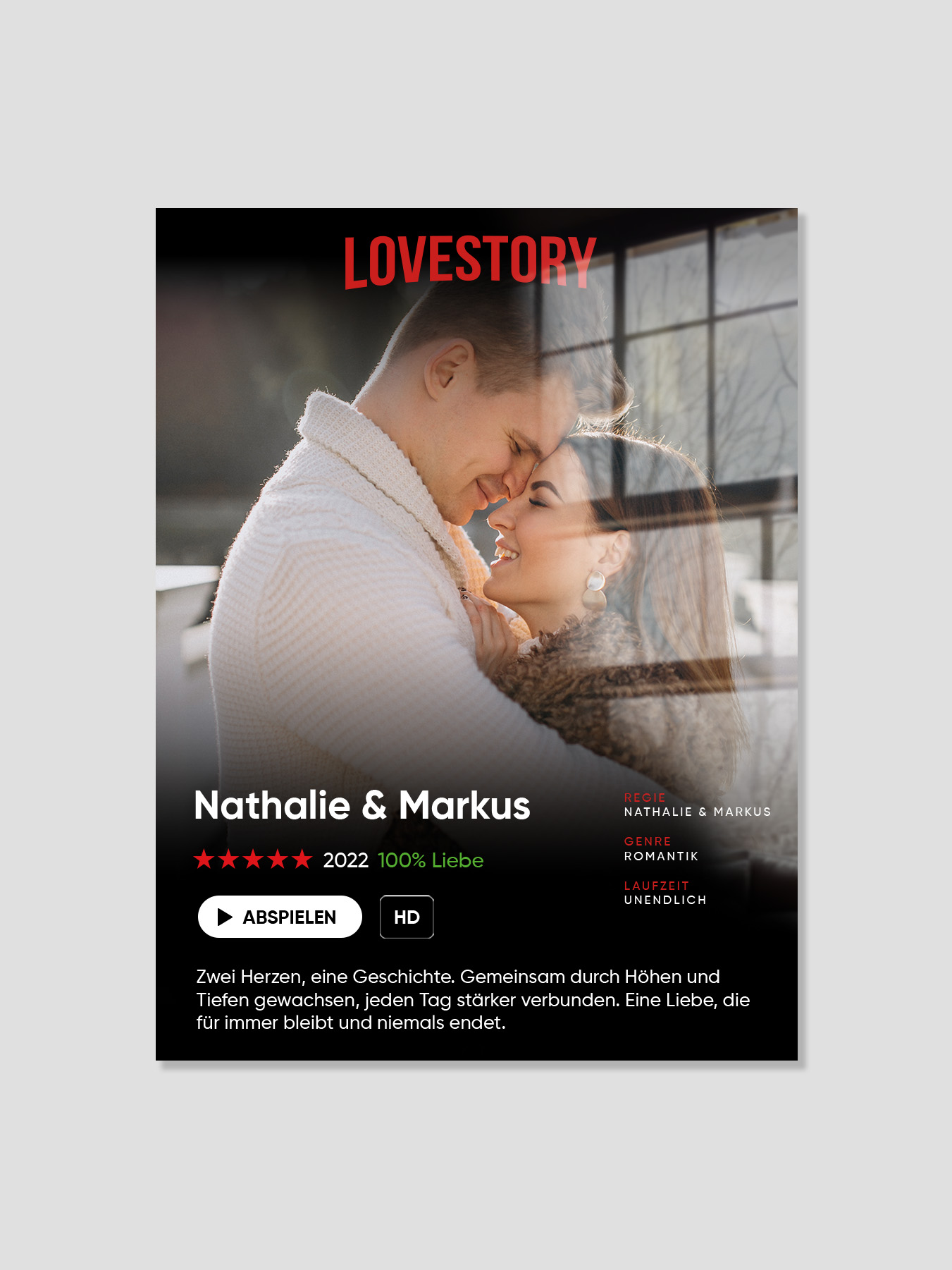 Love Story Personalisiert Wandbild von Wandetta